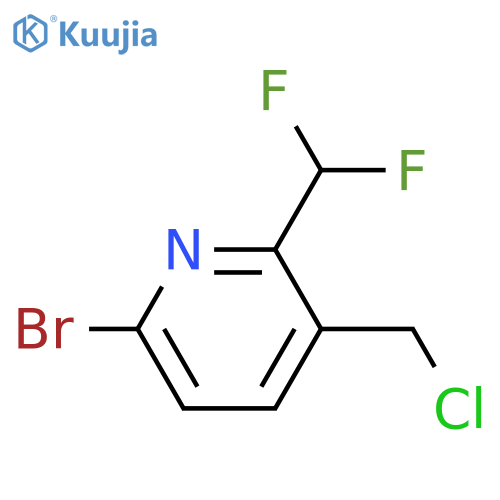 6-Bromo-3-(chloromethyl)-2-(difluoromethyl)pyridine structure