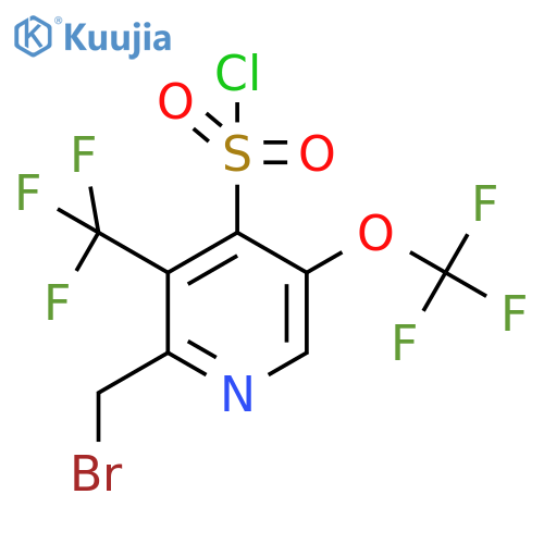 2-(Bromomethyl)-5-(trifluoromethoxy)-3-(trifluoromethyl)pyridine-4-sulfonyl chloride structure