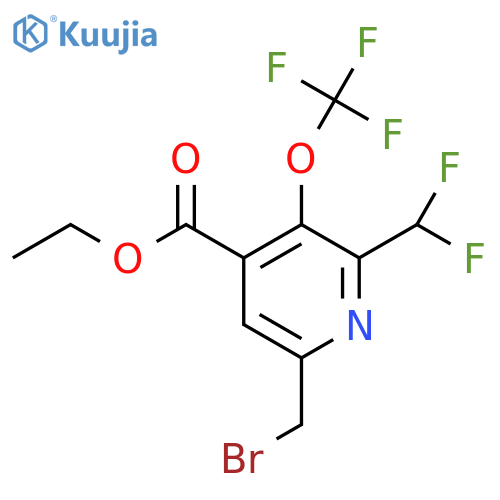 Ethyl 6-(bromomethyl)-2-(difluoromethyl)-3-(trifluoromethoxy)pyridine-4-carboxylate structure