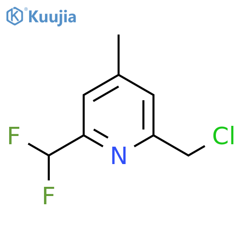 2-(Chloromethyl)-6-(difluoromethyl)-4-methylpyridine structure