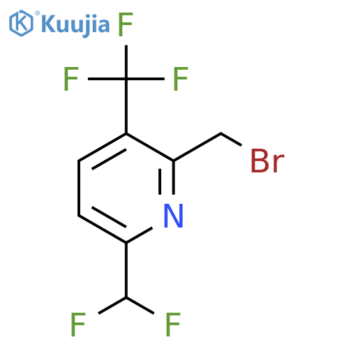 2-(Bromomethyl)-6-(difluoromethyl)-3-(trifluoromethyl)pyridine structure
