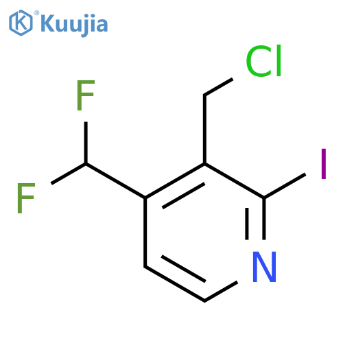 3-(Chloromethyl)-4-(difluoromethyl)-2-iodopyridine structure