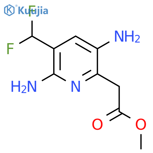 Methyl 2,5-diamino-3-(difluoromethyl)pyridine-6-acetate structure