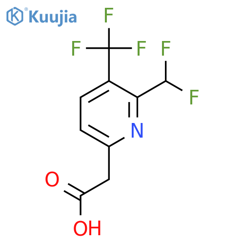 2-(Difluoromethyl)-3-(trifluoromethyl)pyridine-6-acetic acid structure