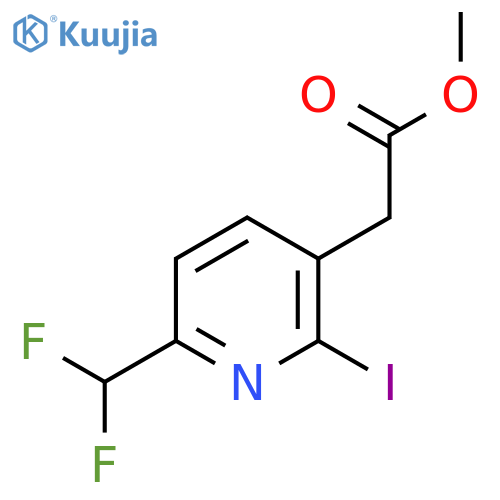 Methyl 6-(difluoromethyl)-2-iodopyridine-3-acetate structure