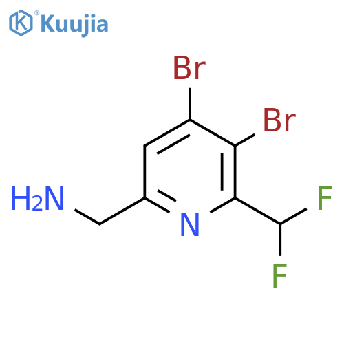 6-(Aminomethyl)-3,4-dibromo-2-(difluoromethyl)pyridine structure