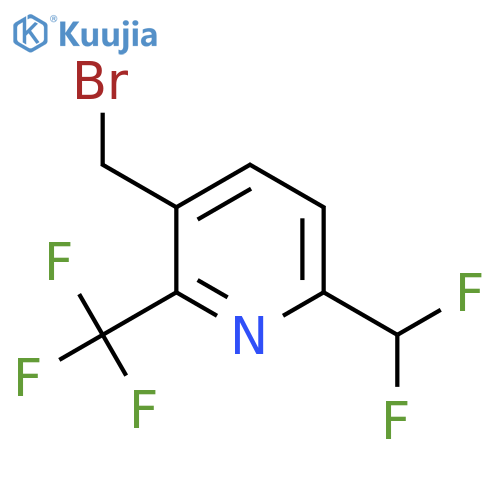 3-(Bromomethyl)-6-(difluoromethyl)-2-(trifluoromethyl)pyridine structure