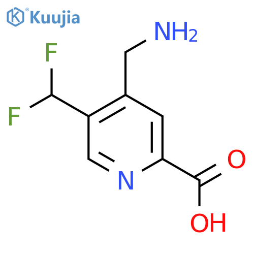 4-(Aminomethyl)-5-(difluoromethyl)pyridine-2-carboxylic acid structure