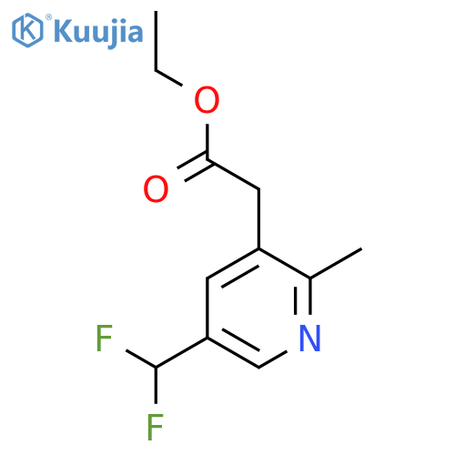 Ethyl 5-(difluoromethyl)-2-methylpyridine-3-acetate structure