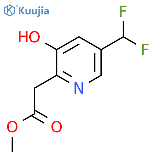 Methyl 5-(difluoromethyl)-3-hydroxypyridine-2-acetate structure