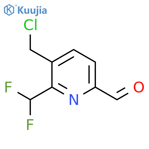 3-(Chloromethyl)-2-(difluoromethyl)pyridine-6-carboxaldehyde structure