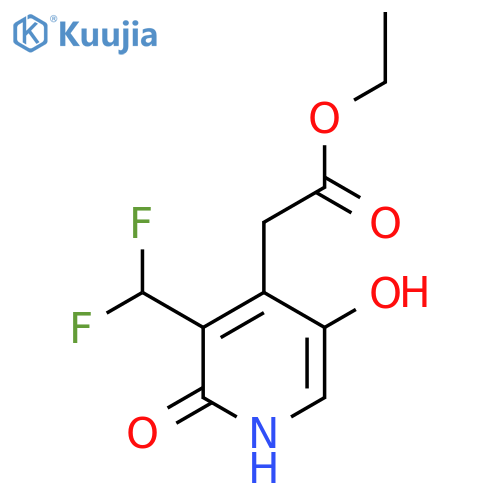 Ethyl 3-(difluoromethyl)-2,5-dihydroxypyridine-4-acetate structure