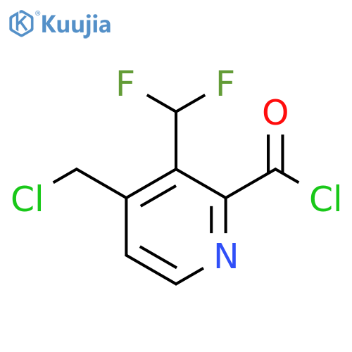 4-(Chloromethyl)-3-(difluoromethyl)pyridine-2-carbonyl chloride structure