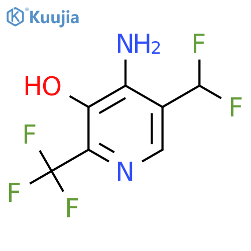 4-Amino-5-(difluoromethyl)-3-hydroxy-2-(trifluoromethyl)pyridine structure