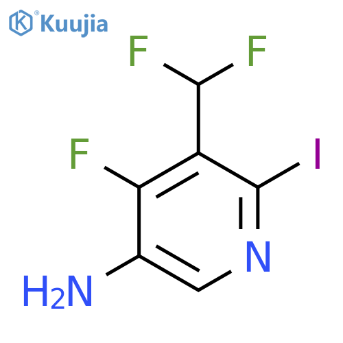5-Amino-3-(difluoromethyl)-4-fluoro-2-iodopyridine structure