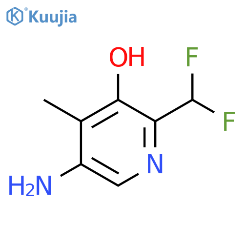 5-Amino-2-(difluoromethyl)-3-hydroxy-4-methylpyridine structure
