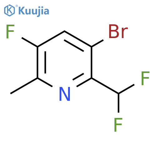 3-Bromo-2-(difluoromethyl)-5-fluoro-6-methylpyridine structure