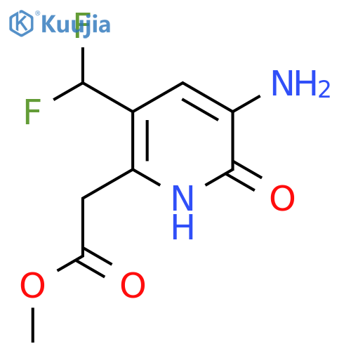 Methyl 3-amino-5-(difluoromethyl)-2-hydroxypyridine-6-acetate structure