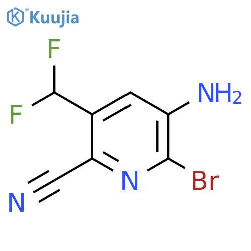 3-Amino-2-bromo-6-cyano-5-(difluoromethyl)pyridine structure