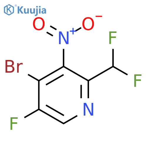 4-Bromo-2-(difluoromethyl)-5-fluoro-3-nitropyridine structure