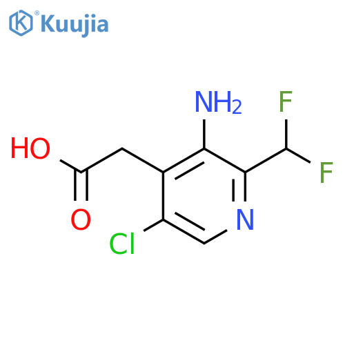 3-Amino-5-chloro-2-(difluoromethyl)pyridine-4-acetic acid structure