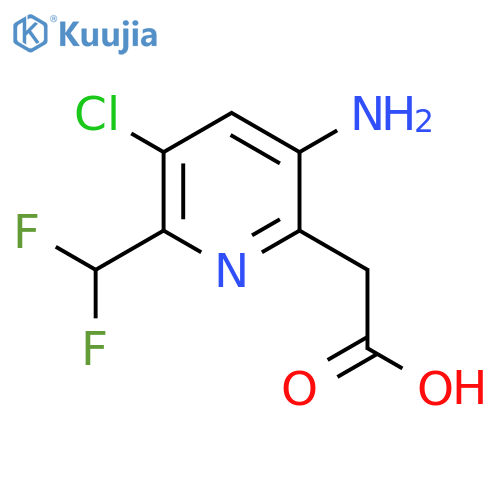 3-Amino-5-chloro-6-(difluoromethyl)pyridine-2-acetic acid structure