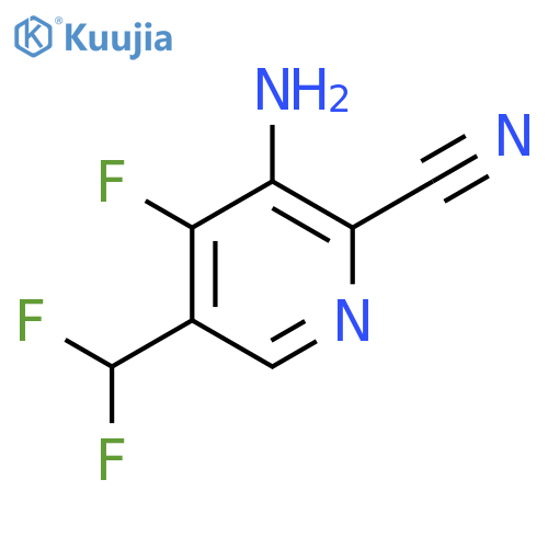 3-Amino-2-cyano-5-(difluoromethyl)-4-fluoropyridine structure