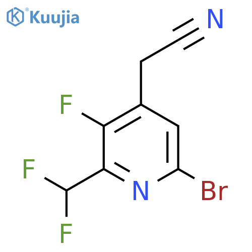6-Bromo-2-(difluoromethyl)-3-fluoropyridine-4-acetonitrile structure