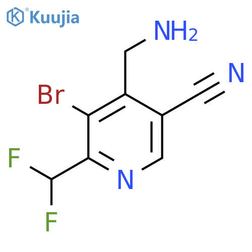 4-(Aminomethyl)-3-bromo-5-cyano-2-(difluoromethyl)pyridine structure