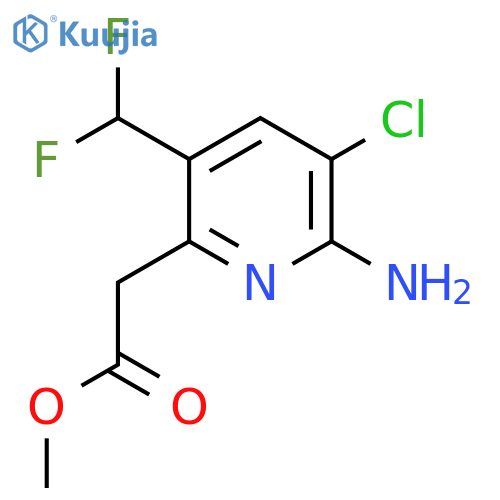 Methyl 2-amino-3-chloro-5-(difluoromethyl)pyridine-6-acetate structure