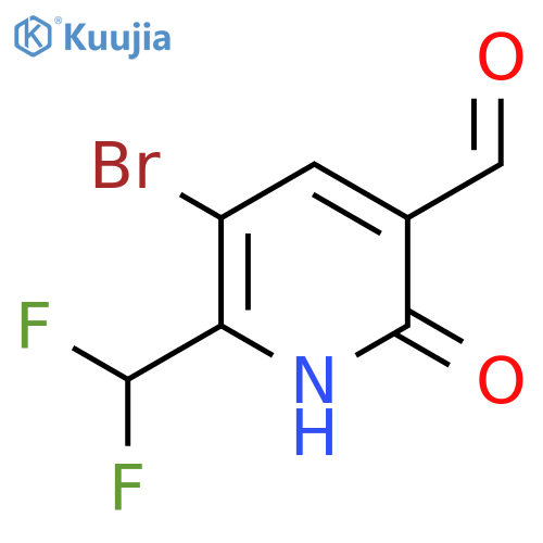 3-Bromo-2-(difluoromethyl)-6-hydroxypyridine-5-carboxaldehyde structure