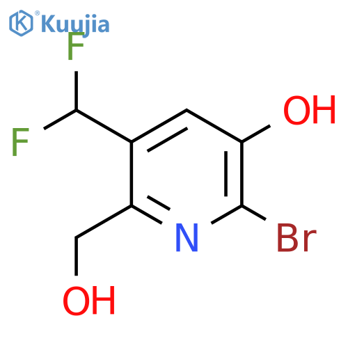 2-Bromo-5-(difluoromethyl)-3-hydroxypyridine-6-methanol structure