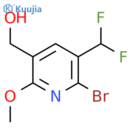 2-Bromo-3-(difluoromethyl)-6-methoxypyridine-5-methanol structure