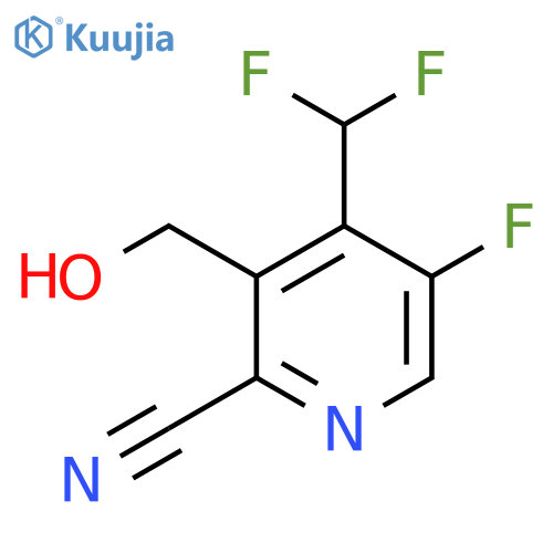 2-Cyano-4-(difluoromethyl)-5-fluoropyridine-3-methanol structure