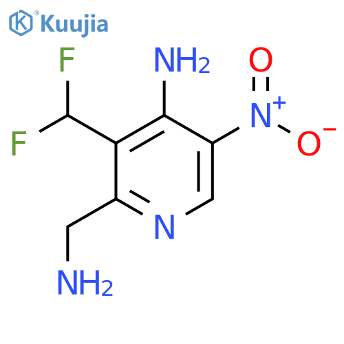 4-Amino-2-(aminomethyl)-3-(difluoromethyl)-5-nitropyridine structure