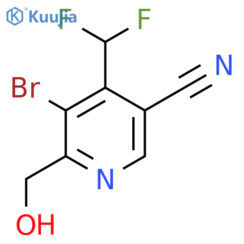 3-Bromo-5-cyano-4-(difluoromethyl)pyridine-2-methanol structure