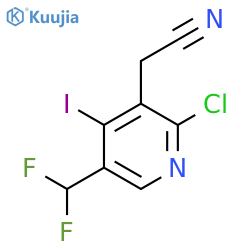 2-Chloro-5-(difluoromethyl)-4-iodopyridine-3-acetonitrile structure