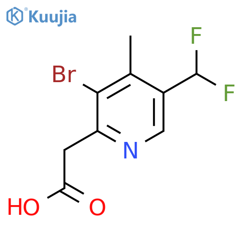 3-Bromo-5-(difluoromethyl)-4-methylpyridine-2-acetic acid structure