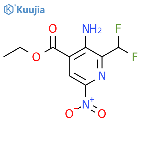 Ethyl 3-amino-2-(difluoromethyl)-6-nitropyridine-4-carboxylate structure