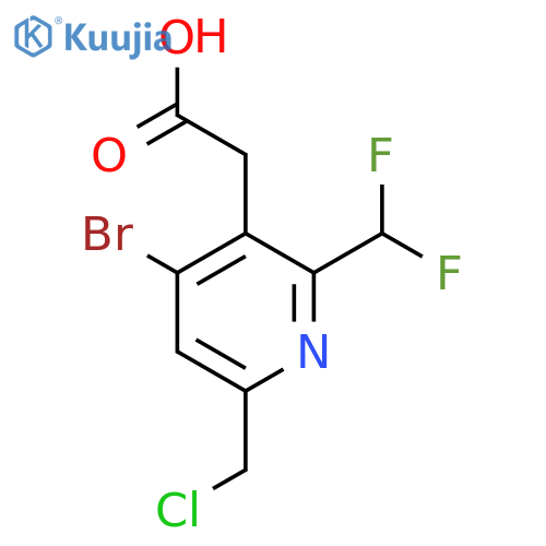 4-Bromo-6-(chloromethyl)-2-(difluoromethyl)pyridine-3-acetic acid structure