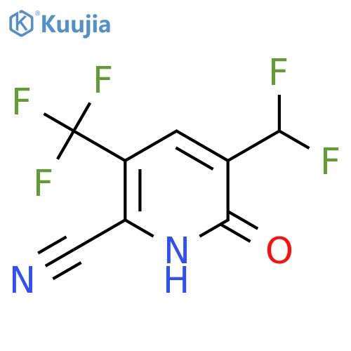 2-Cyano-5-(difluoromethyl)-6-hydroxy-3-(trifluoromethyl)pyridine structure