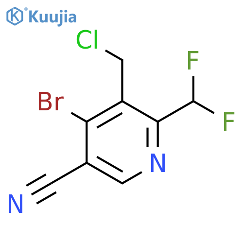 4-Bromo-3-(chloromethyl)-5-cyano-2-(difluoromethyl)pyridine structure