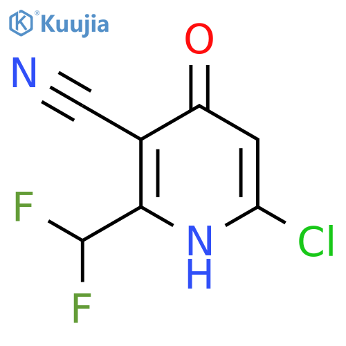 6-Chloro-3-cyano-2-(difluoromethyl)-4-hydroxypyridine structure