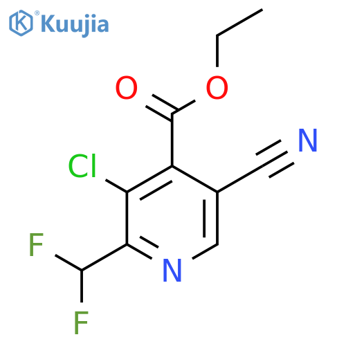 Ethyl 3-chloro-5-cyano-2-(difluoromethyl)pyridine-4-carboxylate structure