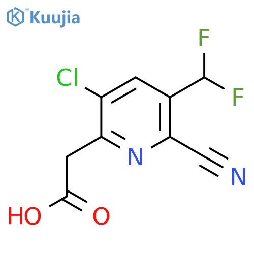 5-Chloro-2-cyano-3-(difluoromethyl)pyridine-6-acetic acid structure