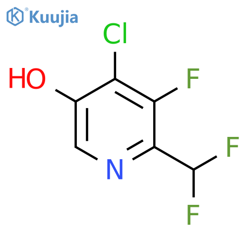 4-Chloro-2-(difluoromethyl)-3-fluoro-5-hydroxypyridine structure