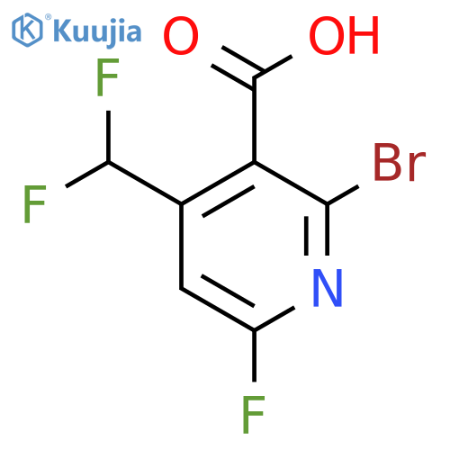 2-Bromo-4-(difluoromethyl)-6-fluoropyridine-3-carboxylic acid structure