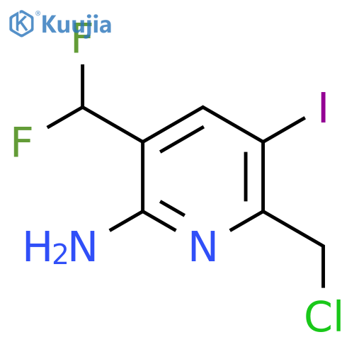 2-Amino-6-(chloromethyl)-3-(difluoromethyl)-5-iodopyridine structure