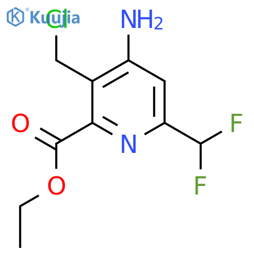 Ethyl 4-amino-3-(chloromethyl)-6-(difluoromethyl)pyridine-2-carboxylate structure