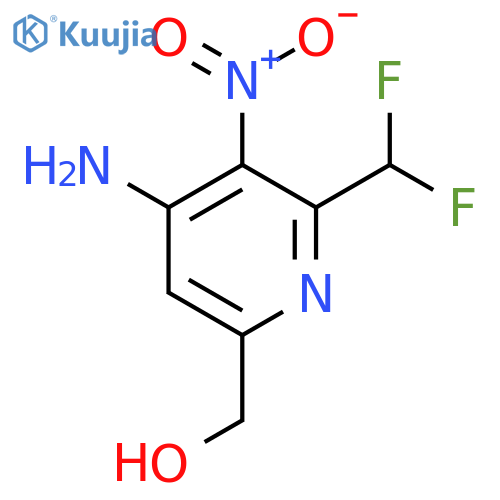 4-Amino-2-(difluoromethyl)-3-nitropyridine-6-methanol structure